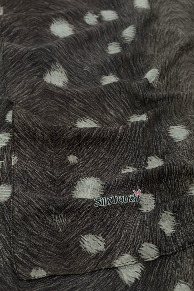 Coffee Bambi Pattern Borderless Shawl - 3