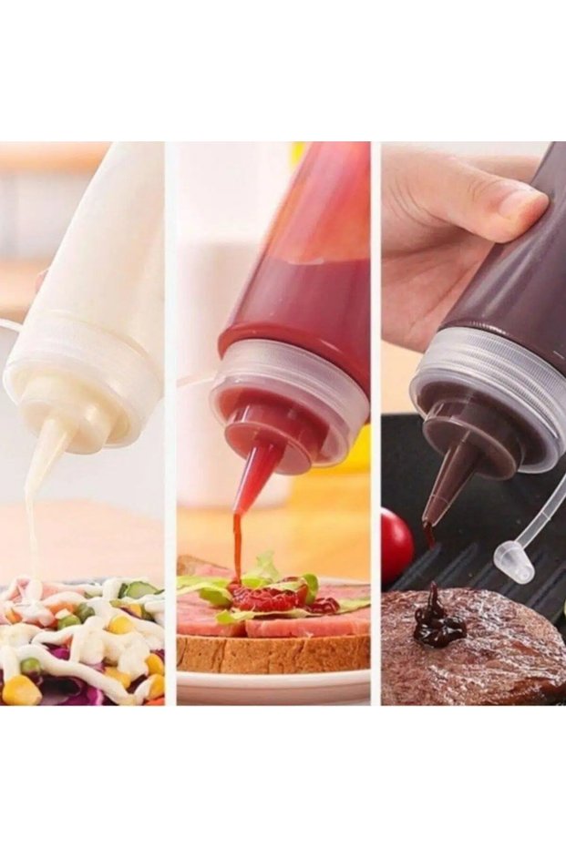 BUFFER® Transparent Lid Leak-Proof Oil and Sauce Dispenser Bottle Plastic Oil Can 400 ml AP-9028