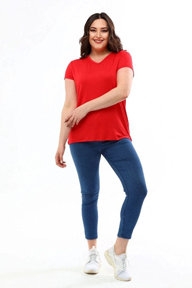 Basic V-Neck Blouse - 2