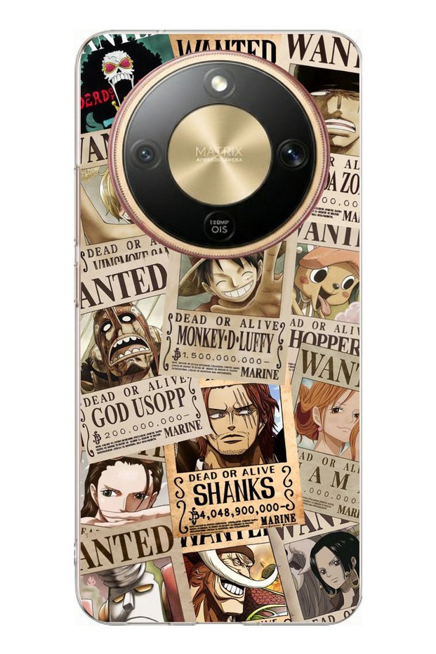 Honor Magic 8 Lite Compatible One Piece Newspaper Design Printed Silicone Case