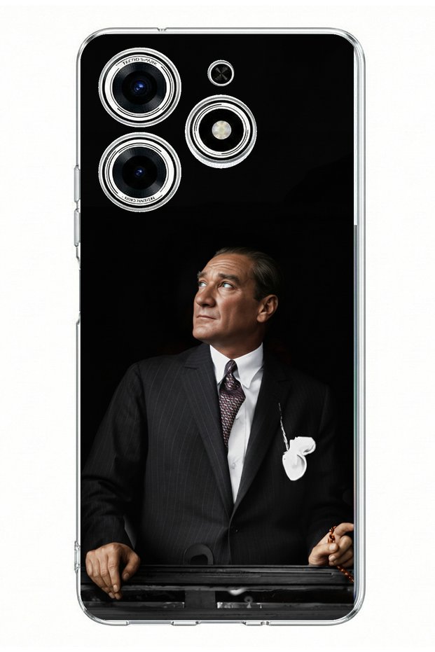 Tecno Spark 10 Pro Compatible Horizon-Facing Leader Ataturk Printed Silicone Case