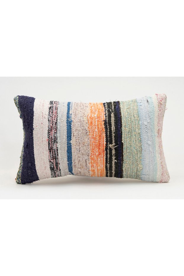 Vintage Throw Pillow Cover Made from Handmade Rug, Wool, 30X50 cm
