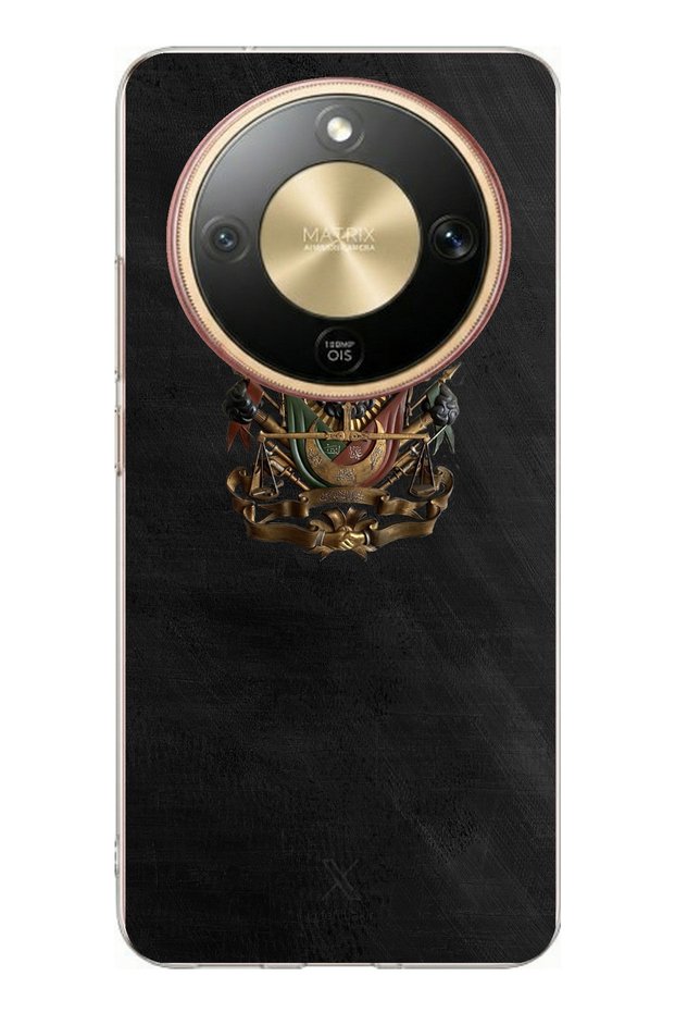 Honor Magic 8 Lite Compatible Ottoman Tughra Detailed Printed Silicone Case