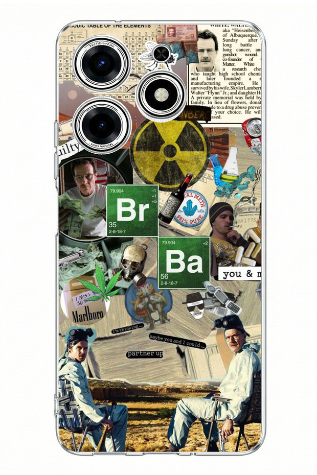 Tecno Spark 10 Pro Compatible Breaking Bad Collage Printed Silicone Case - 1