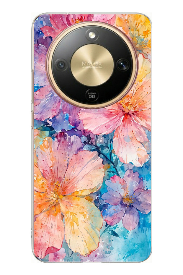 حافظة سيليكون مطبوعة بألوان زاهية متوافقة مع هاتف Honor Magic 8 Lite