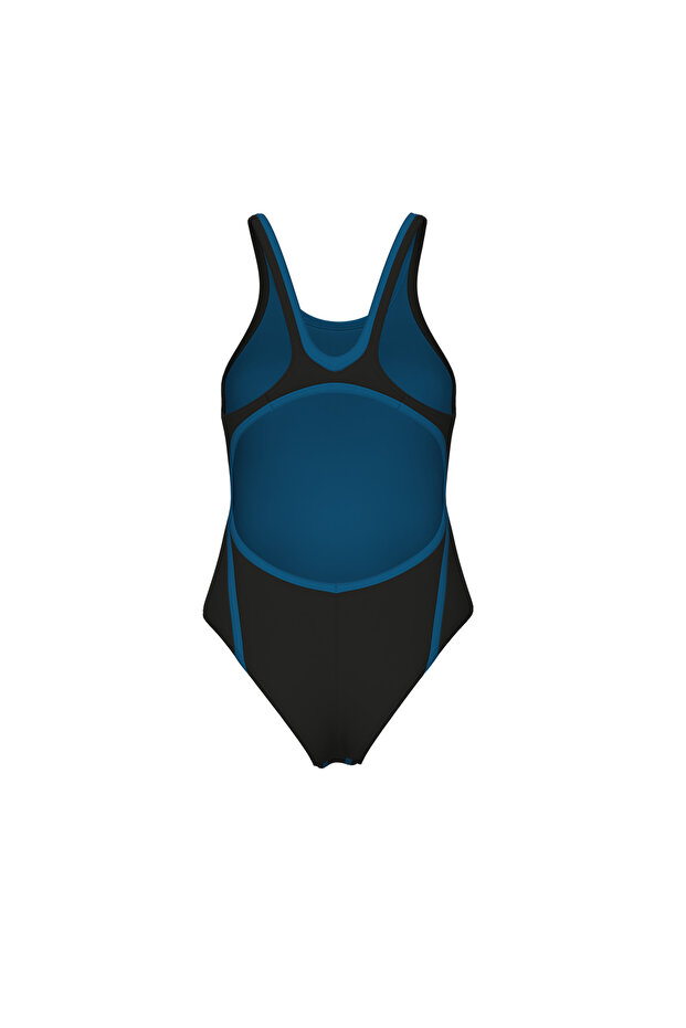 Solid Swimsuit Tech Back Kadın Mayo - 8