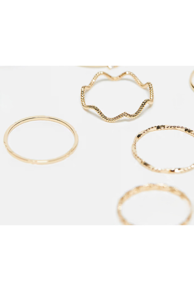 مجموعة من 7 خواتم وحلقات للعظام - 2