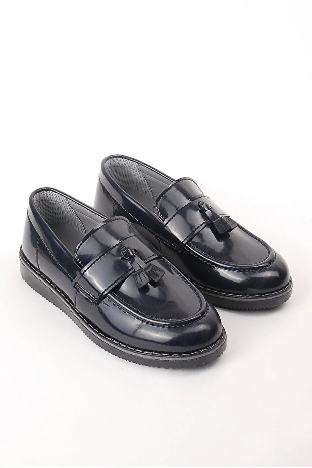 Boys' Classic Patent Leather Shoes with Tassels