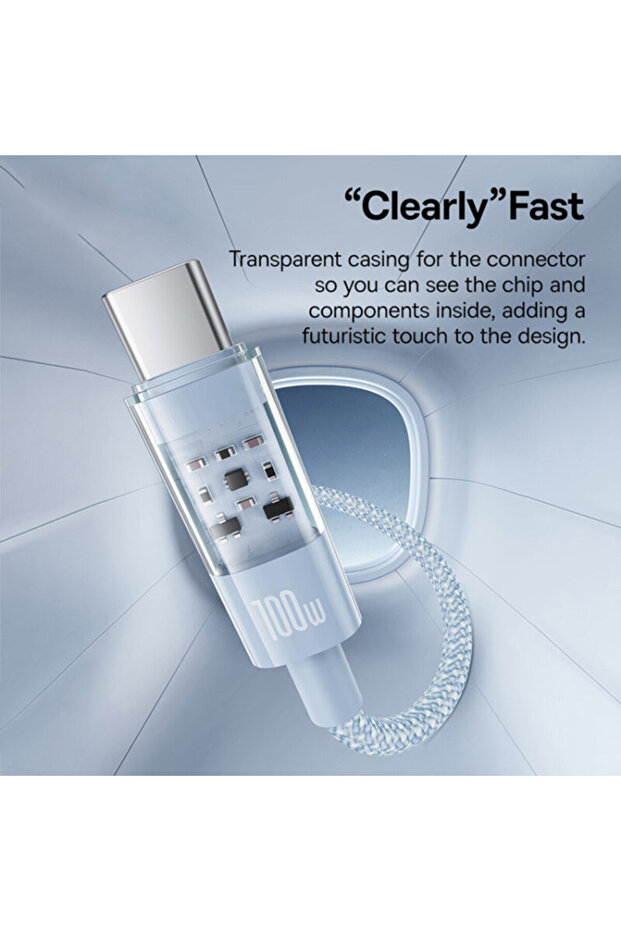 Type-C Super Fast Charge Cable Baseus, 100W, 1m - 2