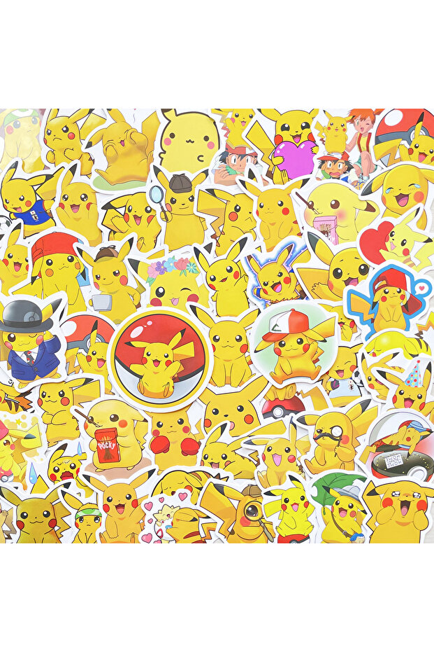 Pikachu Pokemon Graffiti Walk Stickers for Kids Waterproof Vinyl 60Pcs