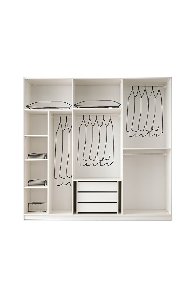 MERİÇ 6 KAPILI MDF DOLAP - 2