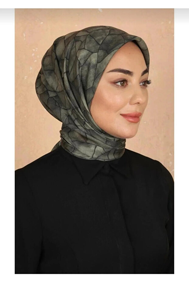 وشاح قطني ناعم مخيط يدويًا بنمط رخامي