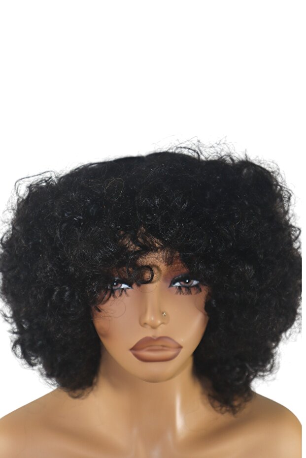 Afro Bouncy Curls Human Hair Wig – Short Curly Afro Wig | Natural Afro Human Hair Curls