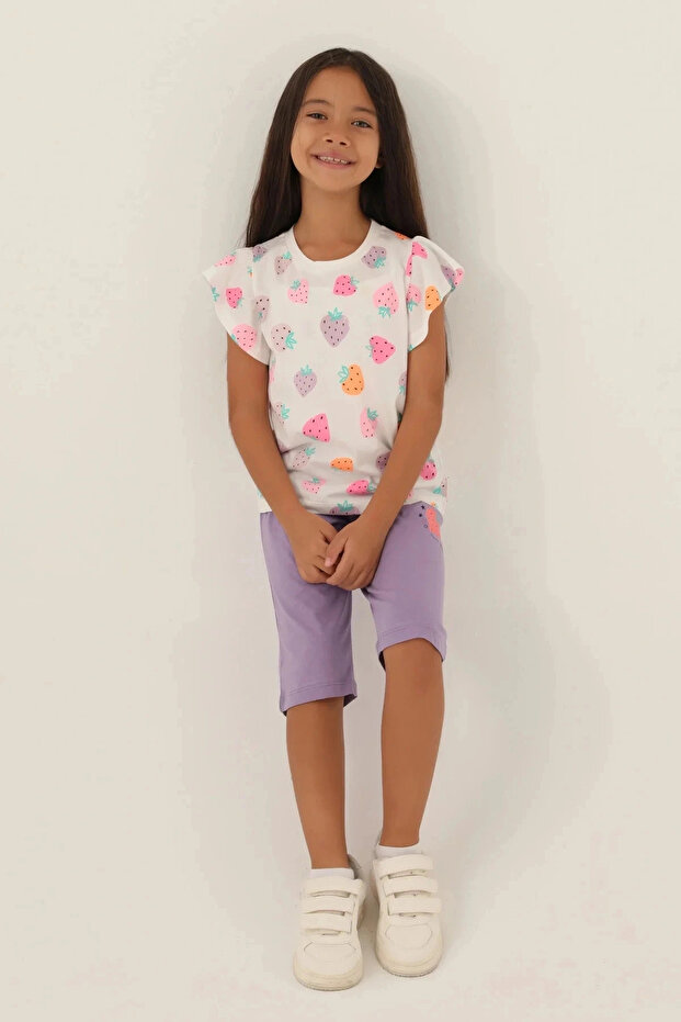 Devojčin krem kapri set - 2