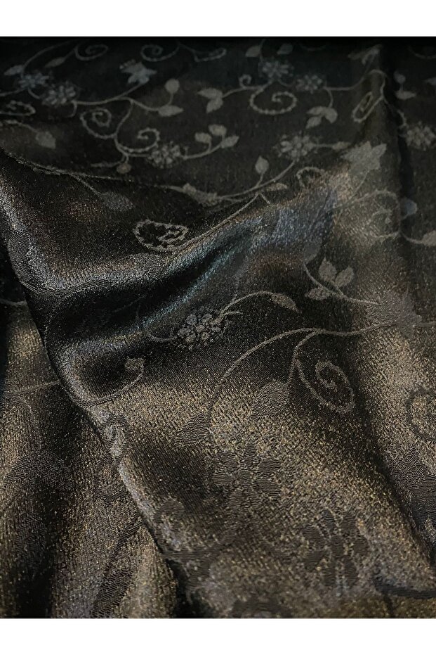 Floş Jacquard Satin Fabric