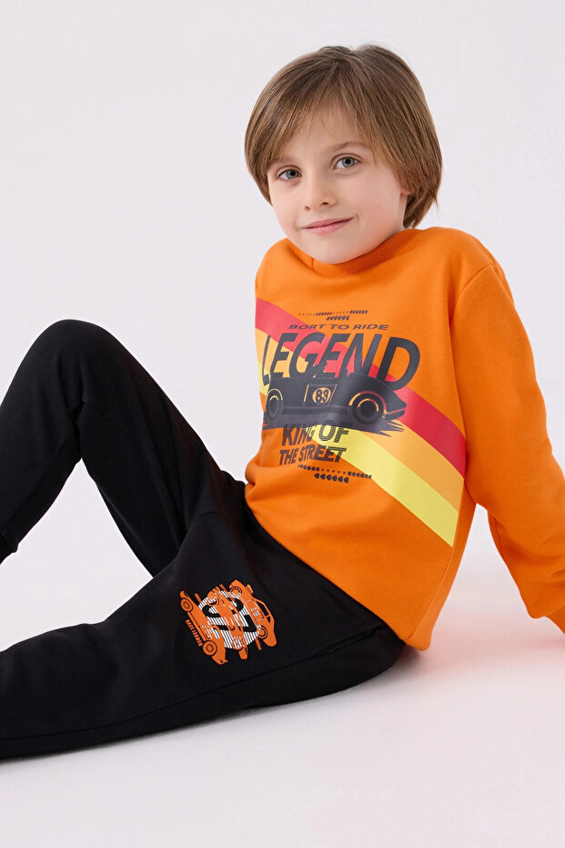 Boy's tracksuit - orange - 3