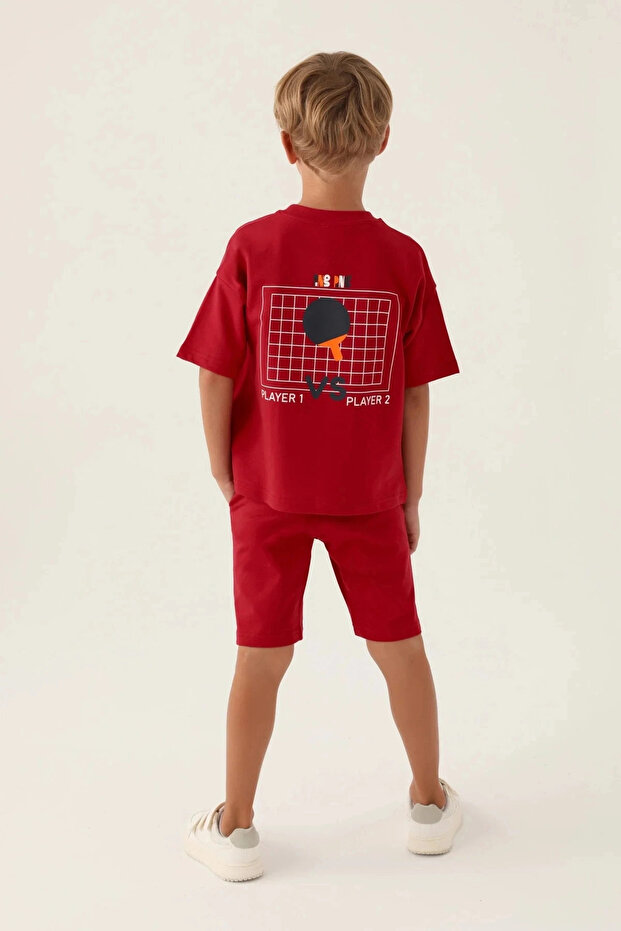 SET BERMUDE BAIAT - ROSU - 5