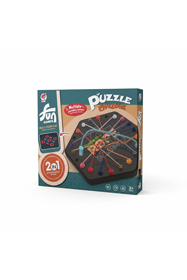 Puzzle Challenge Brain Teaser Rope Game – 2-in-1 Educational Attention and Logic Game (Ages 3+)