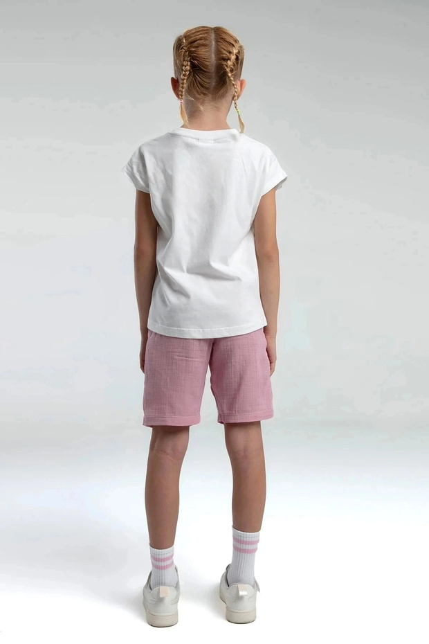 DEVOJČIČKI BERMUDSKI SET - Beli - 3