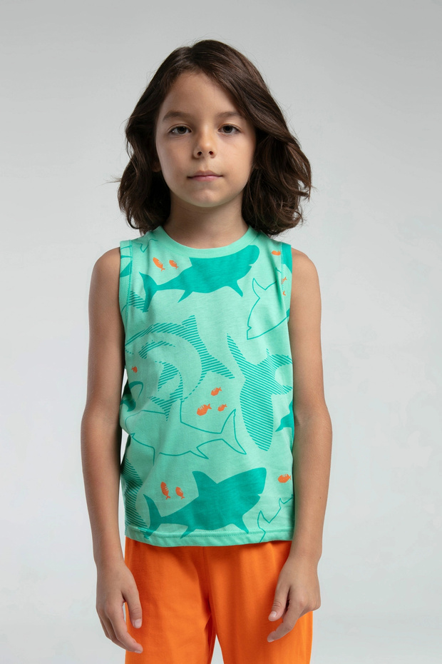 Boy's Brown Bermuda Set - 3