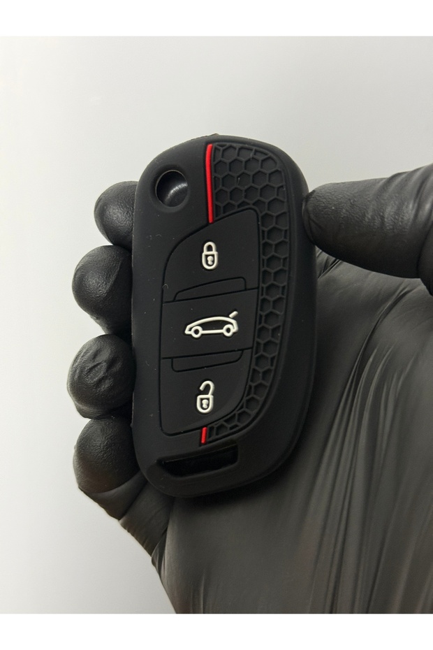 For Citroen Berlingo C2 C3 C4 Peugeot Partner 307 207 308 3-Button Honeycomb Pattern Key Protection Case