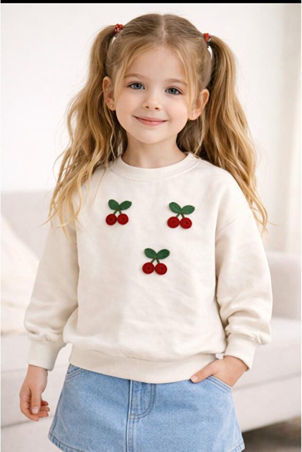 Cherry Printed Children's Sweatshirt++