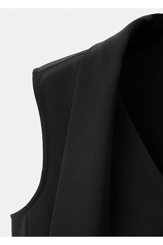 Kemerli fularlı elbise - 5