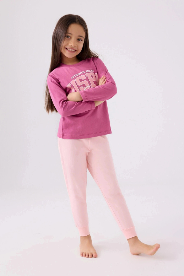 Devojčin roze pidžama set - 3