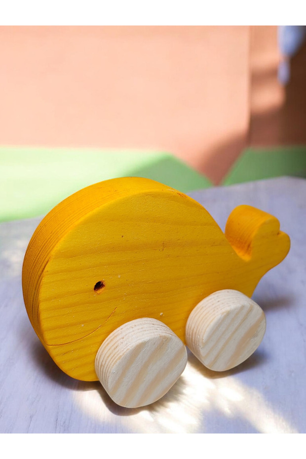 Wooden Toy Whale Natural Handmade Toy