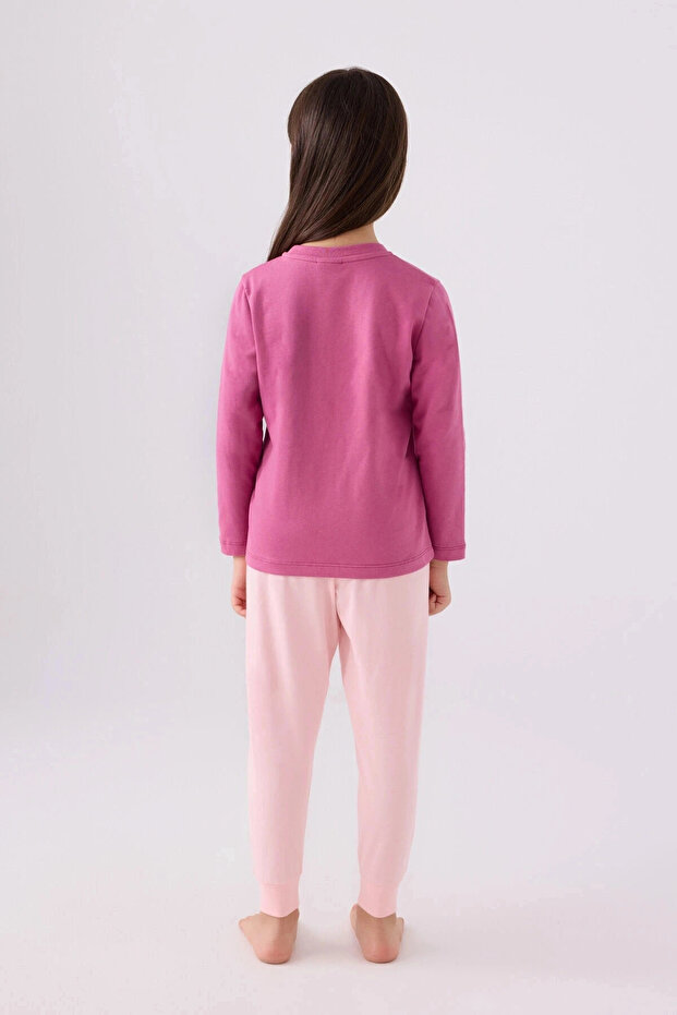 Devojčin roze pidžama set - 5