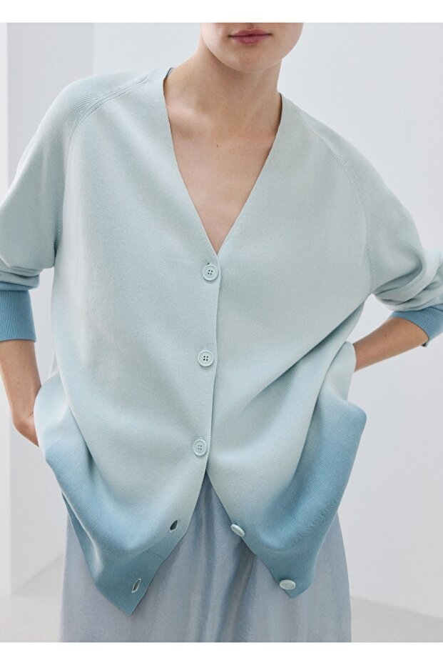 %100 pamuklu degrade ceket - 5