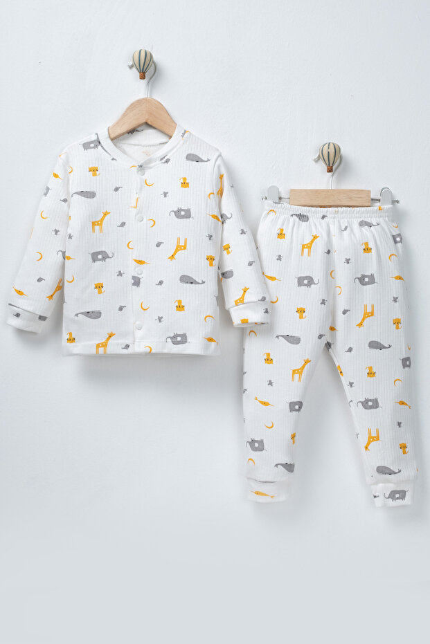 Baby&Child 2-Piece 100% Organic Pajama Set with Buttons