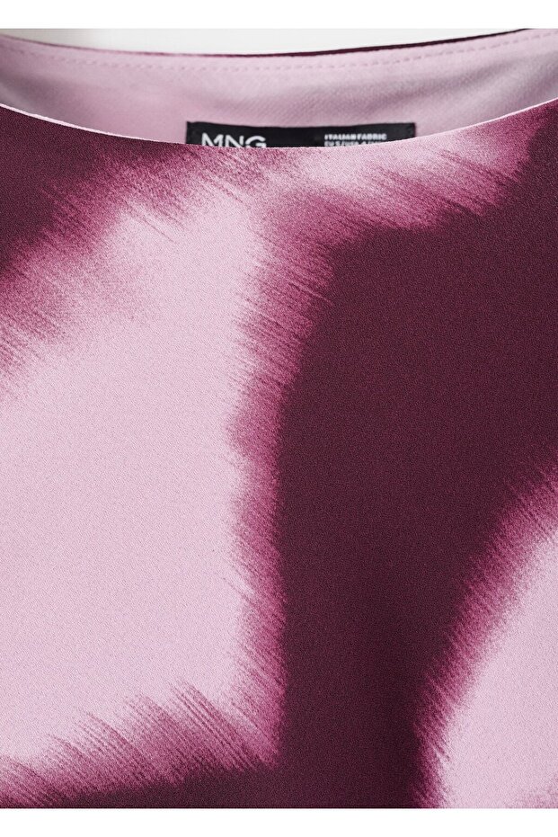 Hayvan desenli evaze elbise - 7