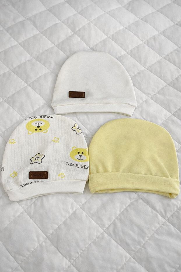 Newborn Baby Hat, Gloves and Bib
