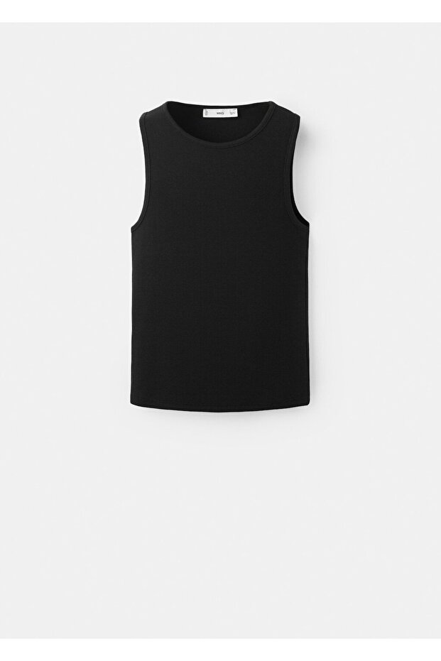 Lastik örgü pamuklu bluz - 3