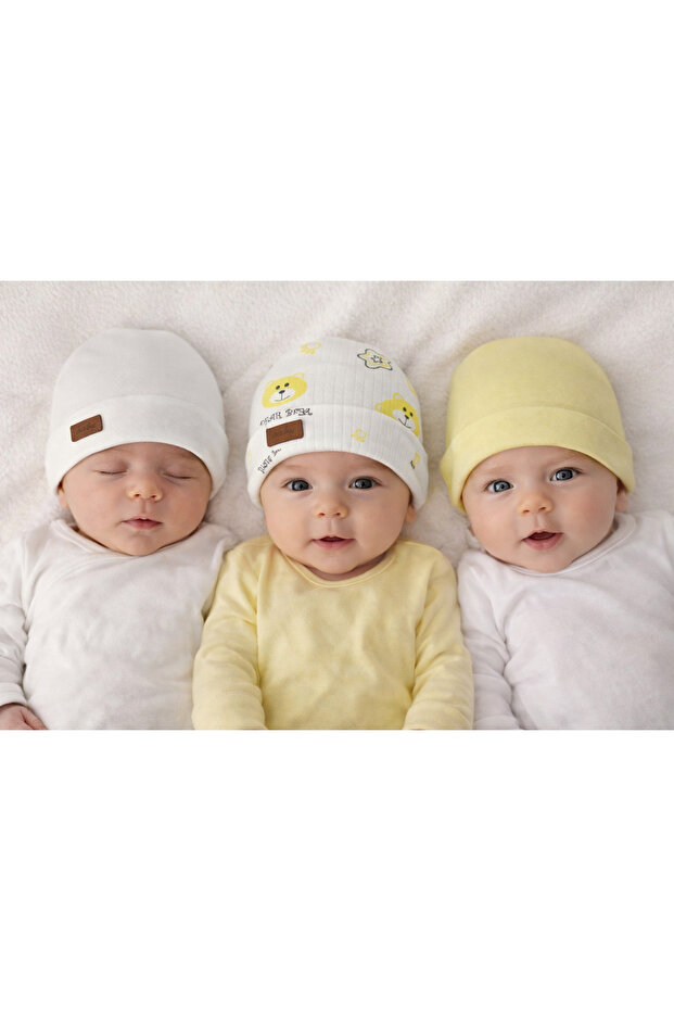 Newborn Baby Hat, Gloves and Bib