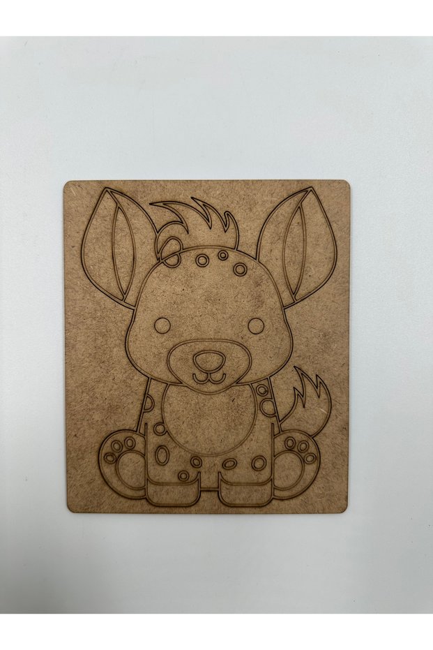 10 Pieces of Hyena Wooden Painting School Event Activity Art 15 cm
