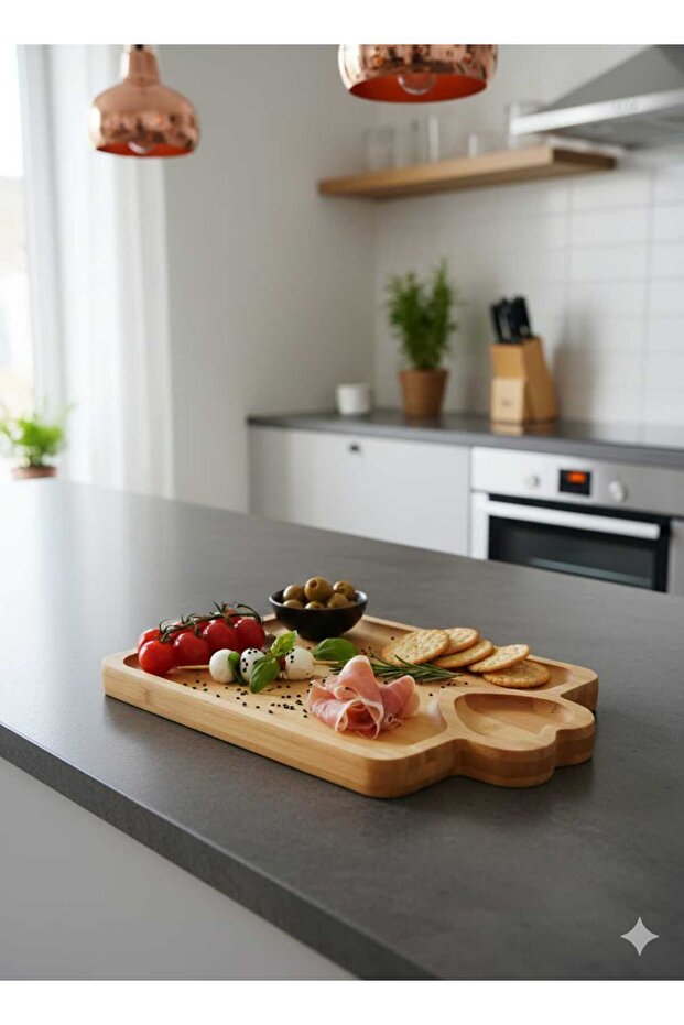 1 Piece of Bamboo Presentation & Serving Tray, Length between 20-30 cm