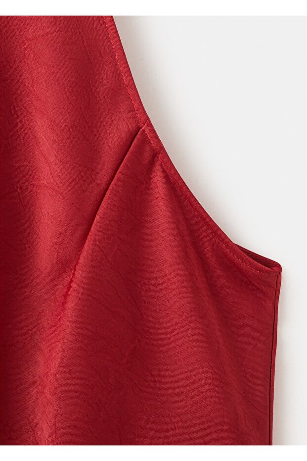 Kurdeleli halter yakalı elbise - 8