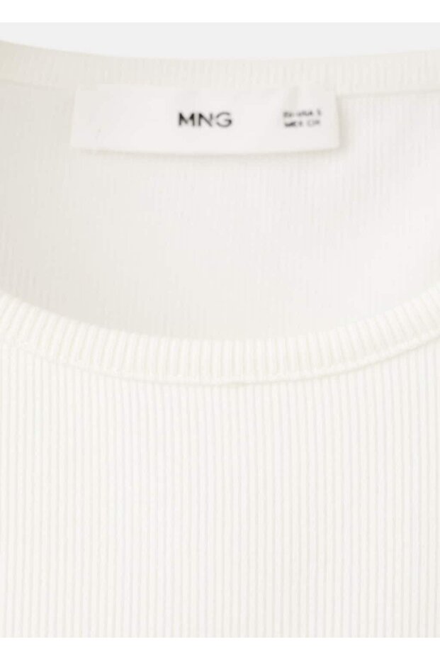 Lastik örgü pamuklu bluz - 5