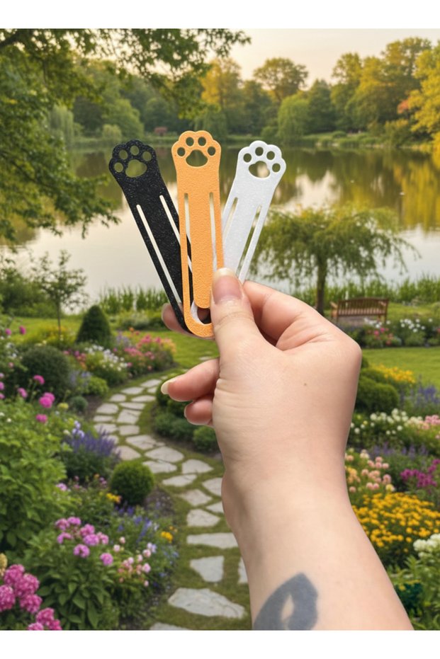 🐾 Paw-Shaped Bookmark Set (Set of 3) - Page Holder - Gift - Hobby - Cat Bookmark 🐾