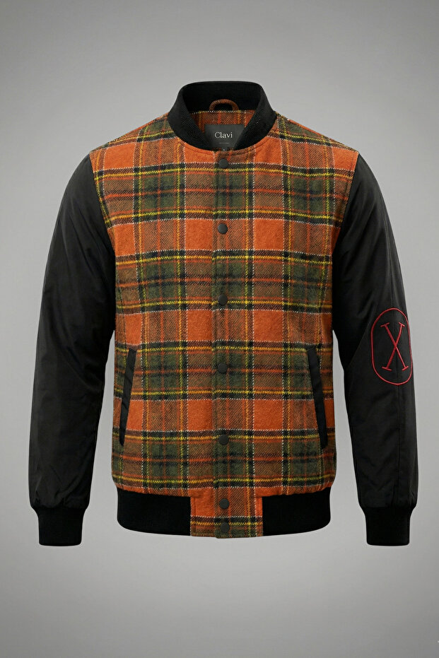 معطف كاجوال منقوش بنمط الكاروهات من كاشي كوليج - 2