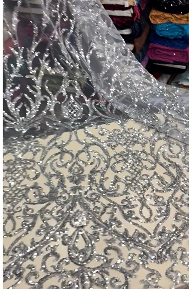 Pul Embroidered Dress Fabric