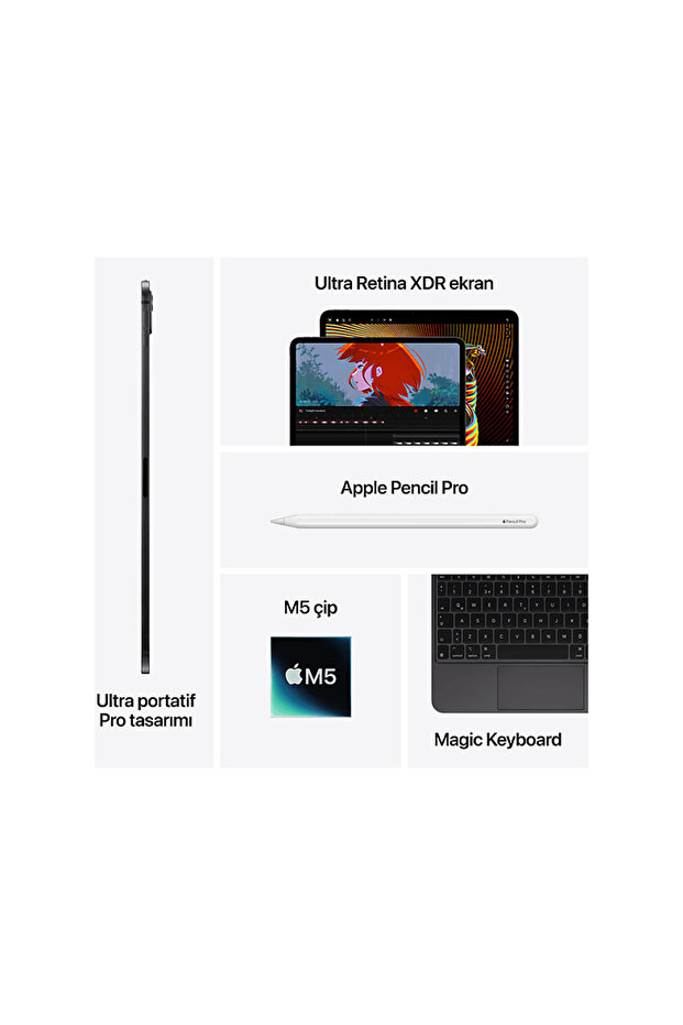11 inç iPad Pro Wi‑Fi 256GB Standart Camlı Tablet Silver MDWL4TU/A - 8