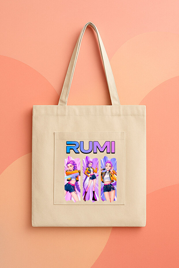 Huntrix Kpop Demon Hunter Rumi Design Premium Printed Canvas Bag