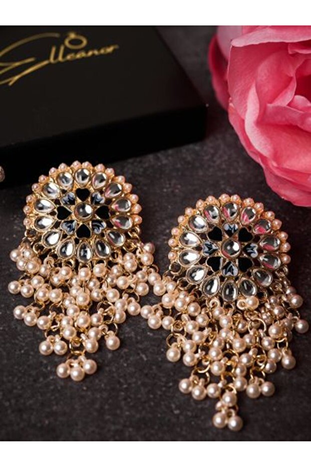 Cercei statement cu perle - 1