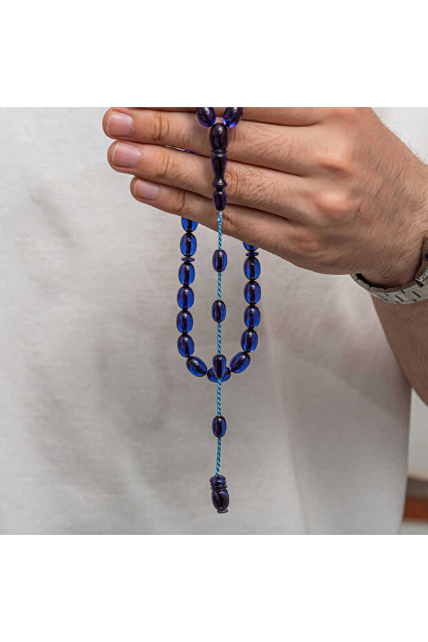 Pressed Amber Prayer Beads - 2