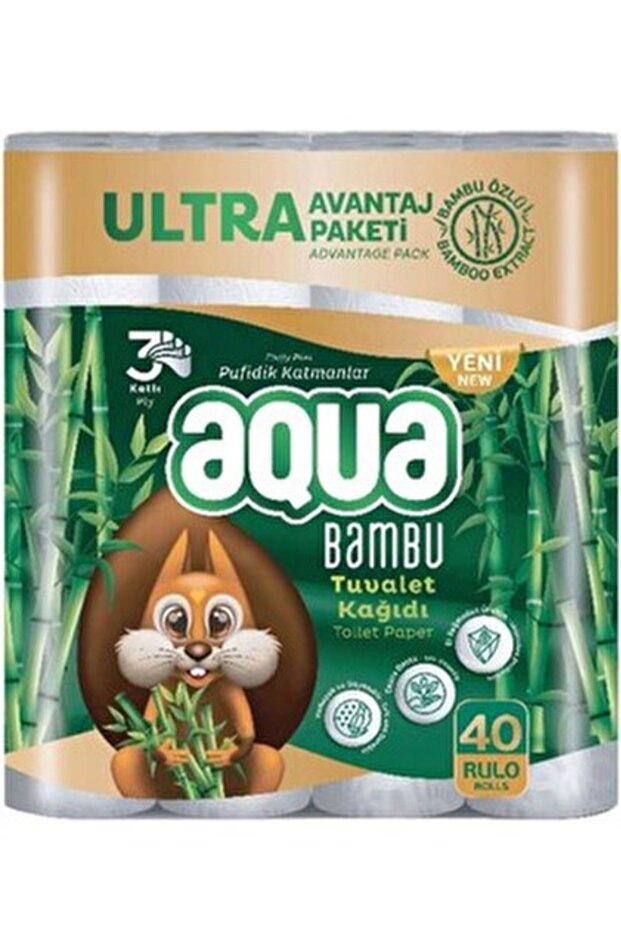 BAMBU TUVALET KAĞIDI 40'LI (3 ADET) - 1