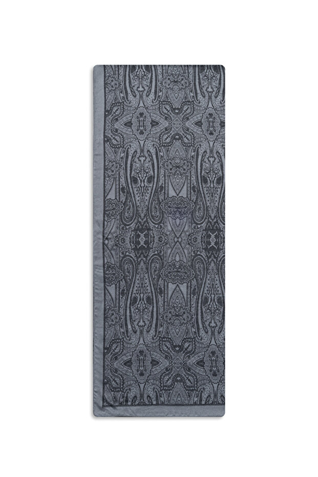 Ethnic Patterned Shawl Gray - 2