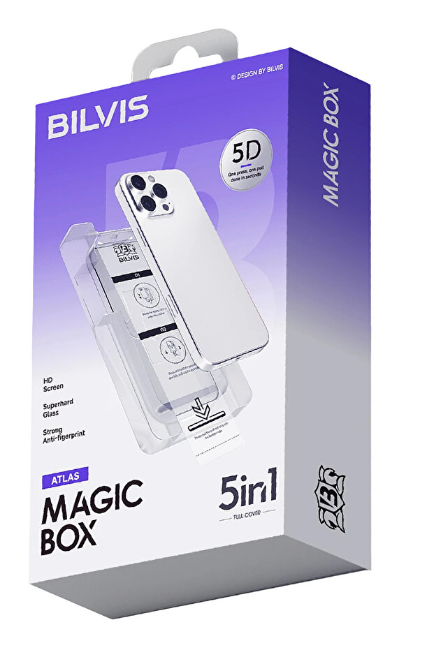 واقي شاشة LVSQVR iPhone 14 Max Bilvis 5in1 3D Magic Cam (60934) - أسود
